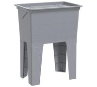 vidaXL Fregadero de lavadero de Resina Gris 59x41x75 cm, Fregadero, bañera de Lavado, Fregadero de lavandería Independiente, tinas de lavandería