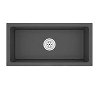 vidaXL Fregadero Hecho a Mano Acero Inoxidable Negro Lavabo Pulcro