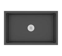 vidaXL Fregadero Lavabo Pulcro Hecho a Mano Acero Inoxidable Negro