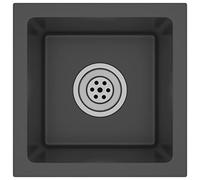 vidaXL Fregadero Hechoa Mano de Acero Inoxidable Negro Lavabo Pulcro 30 x 30 x 20 cm