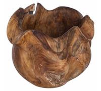 vidaXL Frutero JEPARA Marrón teca Ø 35 cm Madera de teca maciza