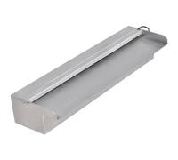 vidaXL Fuente Rectangular con Leds de Piscina Acero Inoxidable 45 cm Estanque