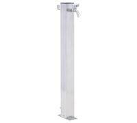 vidaXL Fuente de agua para jardín Columna cuadrada 40 cm Acero inoxidable