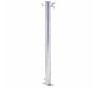 vidaXL Fuente de agua para jardín acero inoxidable redonda 60 cm