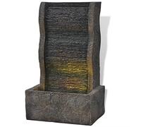 vidaXL Fuente Decorativa para Interior con Luz LED Poliresina Adorno de Agua
