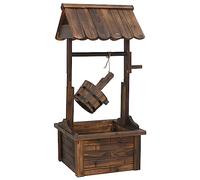 vidaXL Fuente Pozo de Deseos con Bomba Madera de Abeto 57x50x112 cm