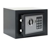 vidaXL fuerte digital 23 x 17 x 17 cm Acero, de seguridad para oficina en casa, con cerradura digital, acero resistente, almacenamiento seguro