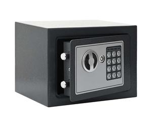 vidaXL fuerte digital 23 x 17 x 17 cm Acero, de seguridad para oficina en casa, con cerradura digital, acero resistente, almacenamiento seguro
