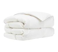 vidaXL FULDA - Edredón de invierno de 155 x 220 cm, 300 g/m², 90 % plumón de ganso, blanco, moderno, edredón de invierno, edredón de plumón de ganso, ropa de cama de algodón, certificado OEKO-TEX