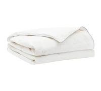 vidaXL Fulda - Edredón de verano de 135 x 200 cm, 100 g/m², 90% plumón de ganso, color blanco, funda de 100% algodón, lavable a máquina, diseño de encuadernación y acolchado con certificado OEKO-TEX