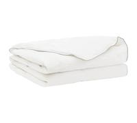 vidaXL FULDA - Edredón de verano de 200 x 220 cm, 100 g/m², 90% plumón de ganso, color blanco, funda de 100% algodón, lavable a máquina, diseño de encuadernación y acolchado con certificado OEKO-TEX