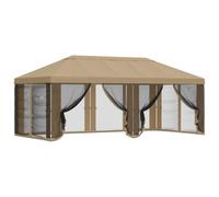 vidaXL Funda de Gazebo con Paredes Laterales Beige 600,5 x 300,5 cm, Carpa de jardín, Sombra Exterior, toldo para terraza, Ideal para Fiestas en el Patio