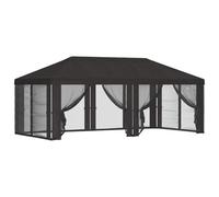 vidaXL Funda de Gazebo con Paredes Laterales Gris Antracita Poliéster, Carpa de jardín, Sombra Exterior, toldo para terraza, Ideal para Fiestas en el Patio