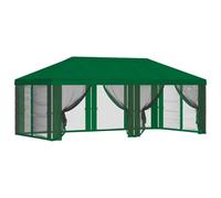 vidaXL Funda de Gazebo con Paredes Laterales Verde 600,5 x 300,5 cm, Carpa de jardín, Sombra Exterior, toldo para terraza, Ideal para Fiestas en el Patio