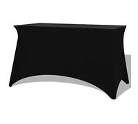 vidaXL Funda Elástica para Mesa 2 Unidades 120x60,5x74 cm Negra Mantel Cubierta