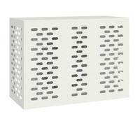Cubierta para Unidad de Aire Acondicionado vidaXL Exterior Blanca Metal Duradera 110 X 50 80 cm Resistente a la Intemperie Protección Estilosa para Sistema de AC