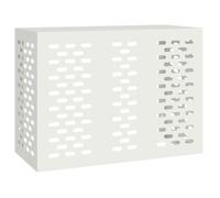 vidaXL Funda para Aire Acondicionado Blanco 110 x 50 x 80 cm Acero, Funda para Aire Acondicionado, Rectangular, diseño Moderno, Resistente, protección al Aire Libre, Accesorios para el hogar