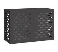 vidaXL Funda para Aire Acondicionado Negro 90 x 40 x 60 cm Acero, Funda para Aire Acondicionado, Rectangular, diseño Moderno, protección al Aire Libre, Esencial para terraza