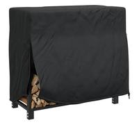 vidaXL Funda para leñero Liso Negro 61 x 122 x 106 cm Tela Oxford 420D, Cubierta Rectangular de Tela Impermeable para jardín y terraza, Minimalista, diseño sin Herramientas, Guarda leña