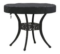 vidaXL Funda para Mesa de Exterior 62 x 62 x 10 cm Tela Oxford 210D, Cubierta de Mesa Exterior, Redonda, Moderna, Impermeable, Resistente al Sol, Duradera y Negra