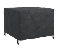 vidaXL Funda para Muebles Liso Negro 113 x 113 x 73 cm 210D, Protector de jardín, Cubierta Rectangular, para Muebles Modernos, Resistente al Agua, UV, para Todo Clima