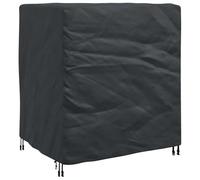 vidaXL Funda para Muebles Liso Negro 116 x 100 x 120 cm 600D, Protector de jardín, Cubierta Rectangular, para Muebles Modernos, Resistente al Agua, UV, para Todo Clima
