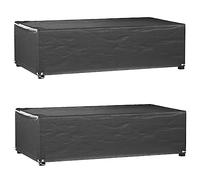 vidaXL Fundas Muebles de jardín 2 uds 8 Ojales Rectangular 125x70x35cm