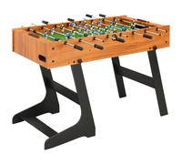 vidaXL Futbolín Plegable Juego Simulación de Deportes Diversión Casa Hogar Pub Local Sala Juegos Entretenimiento Robusto Marrón Claro 121x61x80cm