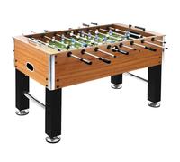 vidaXL Futbolín Sobremesa Habitación Salón Sala de Estar Diversión Doméstica Comercial Robusto Juguete de Acero Marrón Claro y Negro 60 kg