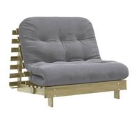 vidaXL Futón sofá Cama con colchón Madera impregnada Pino 100x206x11cm, futón Cama Japonesa, futón Cama con colchón, Cama de Suelo Japonesa