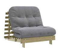 vidaXL Futón sofá Cama con colchón Madera impregnada Pino 90x206x11 cm, futón Cama Japonesa, futón Cama con colchón, Cama de Suelo Japonesa