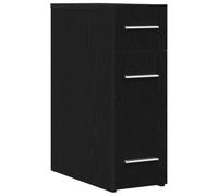 vidaXL Gabinete Moderno de Boticario en Roble Negro Con Almacenamiento Amplio Tres Cajones Diseño Chic Para Sala de Estar y Dormitorio Construcción de Madera Resistente Solo Para Uso Interior Unidad d