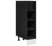 vidaXL Gabinete Base de Cocina Riga Roble Negro 20 x 44,5 x 81,5 cm, Amplio Almacenamiento, Armario de Cocina Resistente, organizadores Modernos para optimizar el Espacio