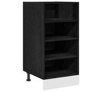 vidaXL Gabinete Base de Cocina Riga Roble Negro 40 x 44,5 x 81,5 cm, Amplio Almacenamiento, Armario de Cocina Resistente, organizadores Modernos para optimizar el Espacio