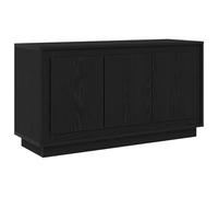 vidaXL Gabinete Buffet Moderno de Roble Negro con Estantes Ajustables para Almacenamiento de Comedor Elegante Estructura Sólida Acabado Mate 150Cm de Largo 3 Puertas Ideal para Organización del Hogar