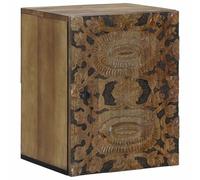 vidaXL Gabinete Colgante de Baño con Puerta Marrón 38 x 33,5 x 48 cm, Baño Moderno, con Espejos Grandes, luz Brillante, Azulejos Elegantes, Almacenamiento práctico y distribución eficiente