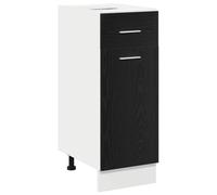 vidaXL Gabinete con Cajones de Roble Negro 30x46x81.5 cm