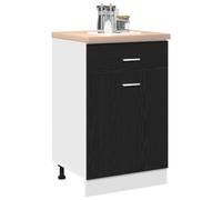 vidaXL Armario de Cajones de Roble Negro | Almacenamiento Interior con Estilo, Amplio y Resistente | Montaje Fácil, Mueble Moderno de Pared de 50 cm para Organizar en Casa