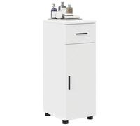 vidaXL Gabinete de Baño Blanco 30 x 35 x 80 cm Madera contrachapada, Armario Moderno para baño, Compacto y con líneas limpias, Ideal para organizar tu hogar de Manera eficiente
