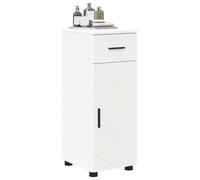 vidaXL Gabinete de Baño Blanco 30 x 35 x 80 cm Madera contrachapada, Armario Moderno para baño, Compacto y con líneas limpias, Ideal para organizar tu hogar de Manera eficiente