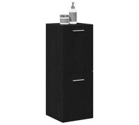 vidaXL Gabinete de Baño con Almacenamiento Roble Negro 30 x 30 x 80 cm, Mueble de baño, Rectangular, Moderno, Estante de Pared, diseño en Madera, Organizador con Buen Espacio