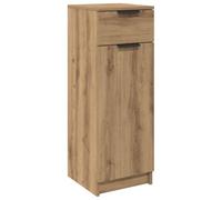 vidaXL Gabinete de Baño con cajón Roble Artisan 32 x 34 x 90 cm, Almacenamiento Moderno para baño, gabinete Rectangular, Organizador Espacioso, Mueble Interior con Acabado Mate