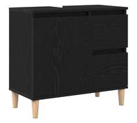 vidaXL Gabinete de Baño con cajón Roble Negro 65 x 33 x 60 cm, Mueble de baño, Organizador Moderno, montado en Pared, espaço Amplio, Estante Elegante para Interiores