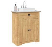 vidaXL Gabinete de Baño con Puerta BODO Marrón Miel 70 x 35 x 80 cm, Soluciones de Almacenamiento Modernas para baño, gabinete Rectangular, Mueble Chic para diseño Minimalista