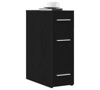 vidaXL Gabinete boticario moderno – 3 cajones, para salón y dormitorio – Roble negro