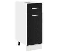 vidaXL Gabinete con Cajones de Roble Negro 30x46x81.5 cm