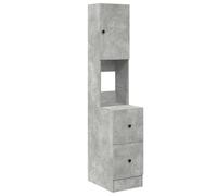 vidaXL Gabinete de Cocina Gris Concreto 35x50x180 cm Madera Manufacturada