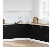 vidaXL Gabinete de CocinaSolución de AlmacenamientoGabinete de Negro