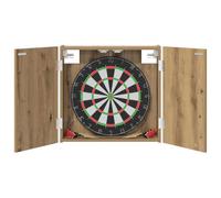 vidaXL Gabinete de diana de roble artesanal, 56 x 12 x 53,5 cm, madera de ingeniería, moderno gabinete rectangular para diana, almacenamiento de juegos para interiores, decoración de sala de juegos