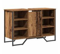 vidaXL Gabinete de Lavabo de baño Madera Antigua 91X35X60 cm para Muebles de Almacenamiento duraderos y estilosos, rústico, sólido, Metal, Reciclado, Estante, casa, sostenible, Cocina